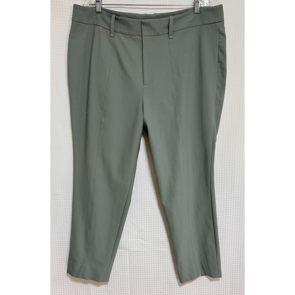 $325 Vince Women's Plus size 18 High Waist Slim-Fit Cigarette Pants Sage j1